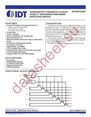 IDTQS3VH257PAG8 datasheet  